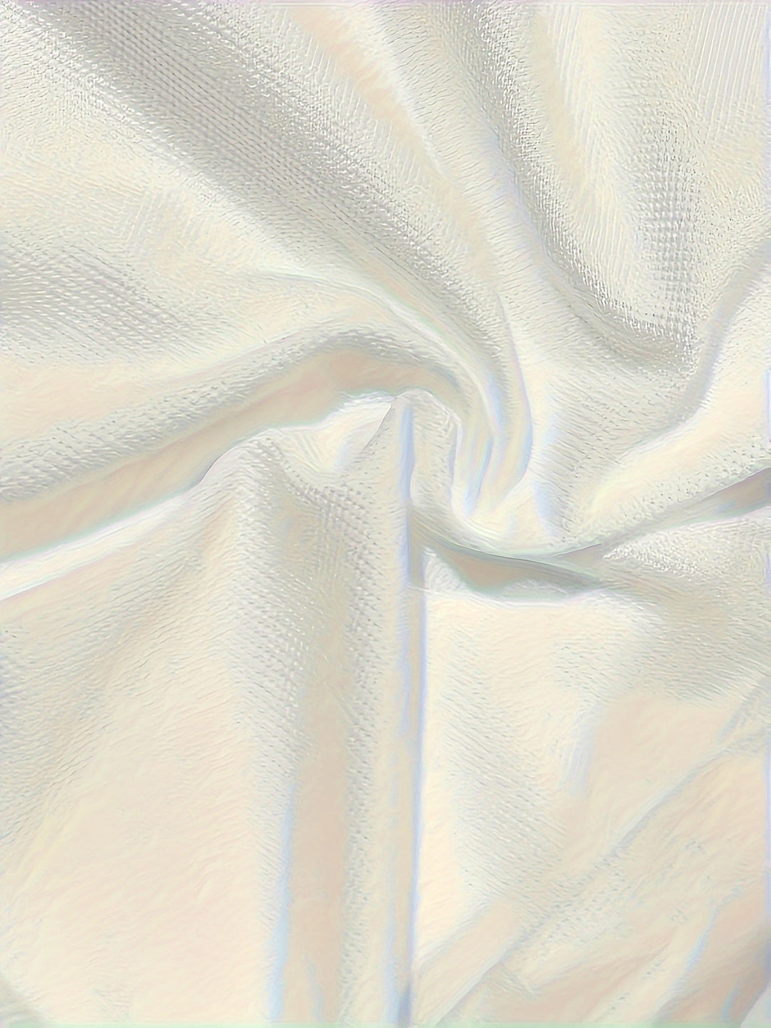 Weiße Baumwollstoffstruktur, Nahaufnahme, Textilmaterial, Falten, weiche Textur, Hintergrund.