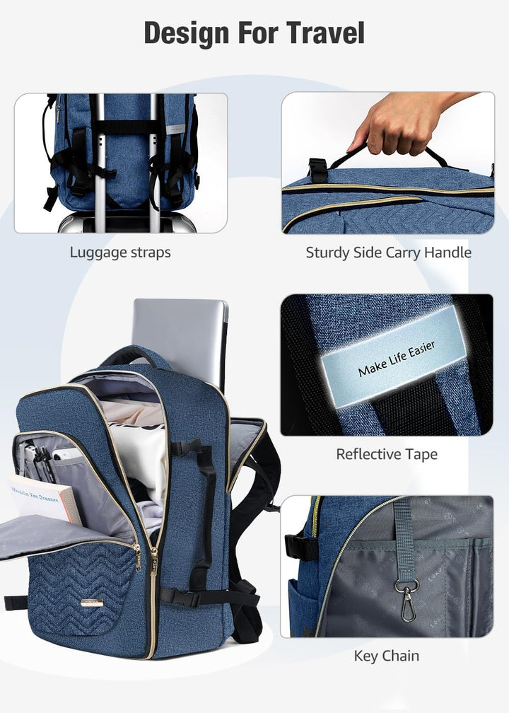 40 l cestovní trolley vhodný do letadla s 6 balicími kostkami a přihrádkou na notebook