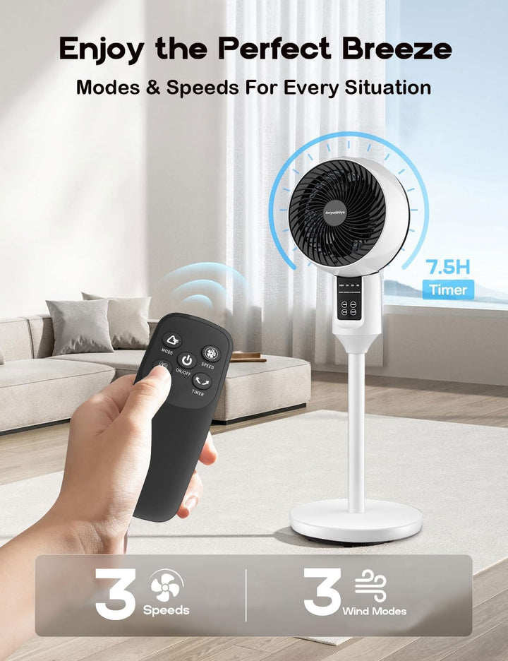 Nastavitelný stojanový ventilátor s 3D-oscilací – Aerion