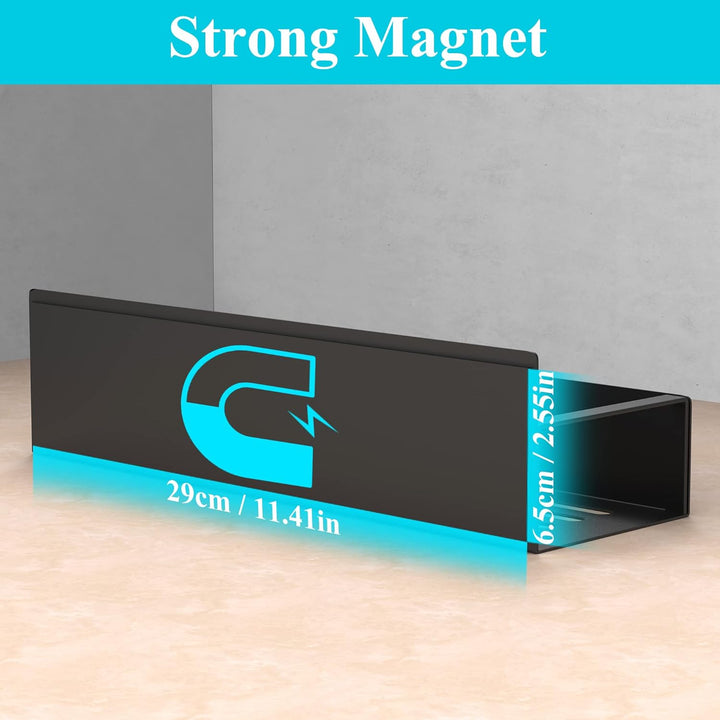Starker Magnet Messerhalter, schwarz, 29cm, Edelstahl, Küchenorganisation, platzsparend