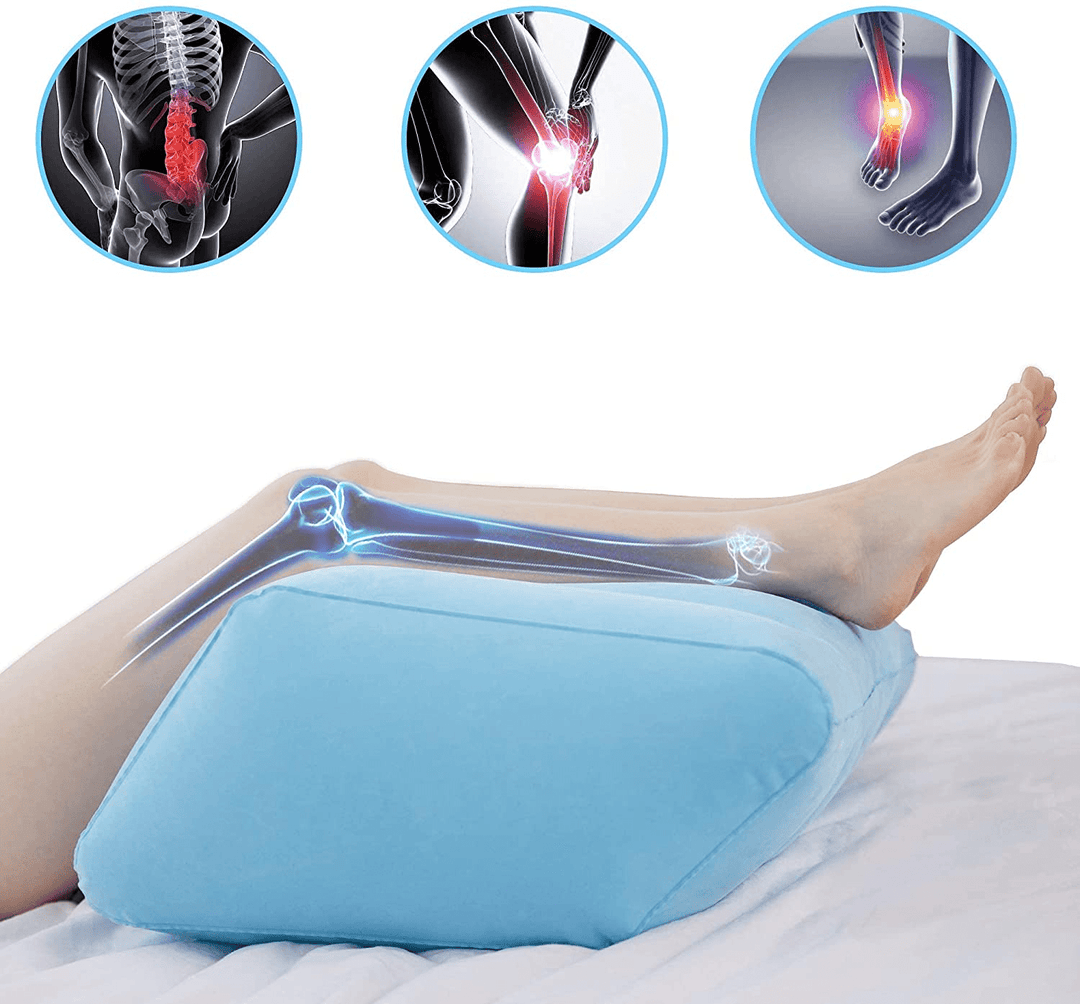 Orthopädisches Kniekissen, blau, für Beinschmerzen, ergonomisch, Schmerzlinderung, Schlafkomfort