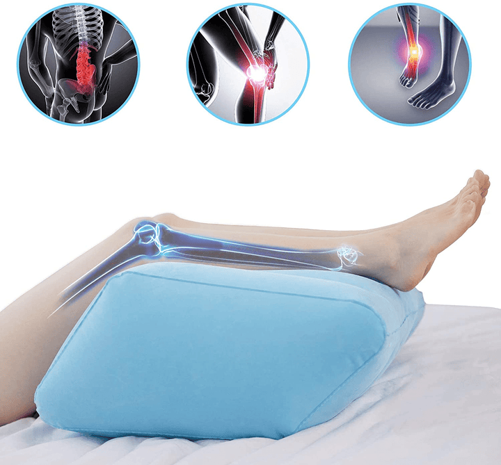Orthopädisches Kniekissen, blau, für Beinschmerzen, ergonomisch, Schmerzlinderung, Schlafkomfort