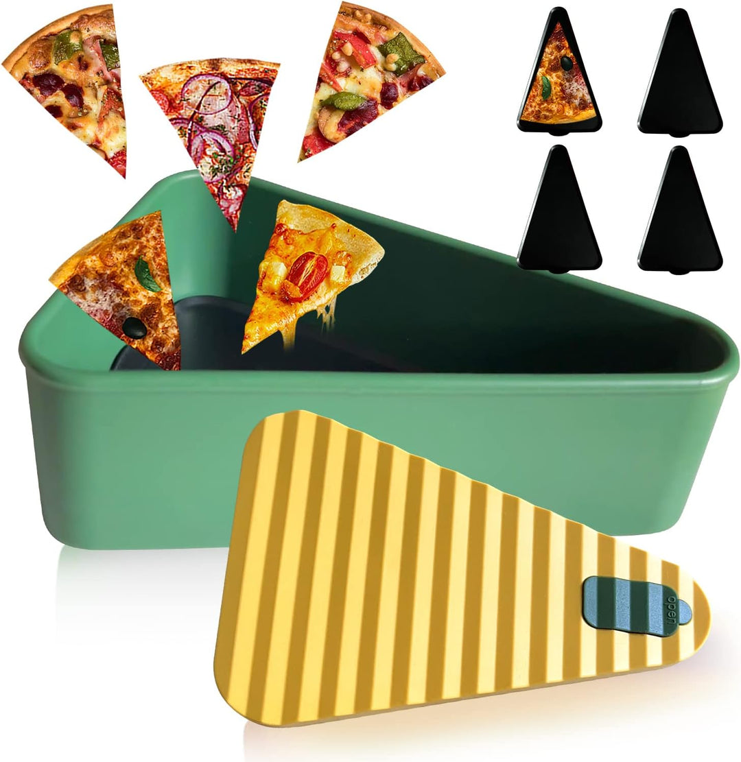 Opakovaně použitelný úložný box na pizzu se 2 podnosy – SliceSafe (1+1 ZDARMA)