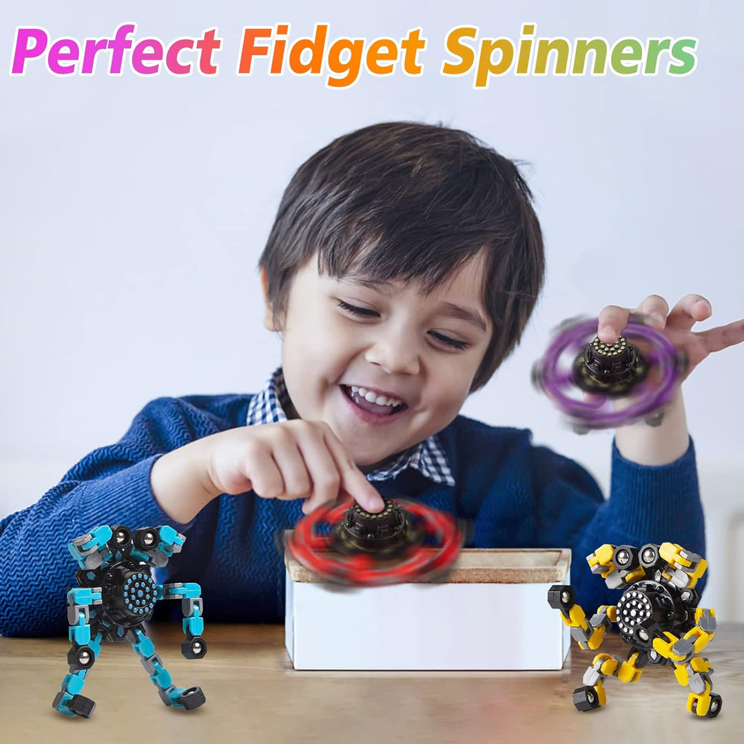 Tvarovatelný antistresový fidget spinner pro děti i dospělé – 4 kusy