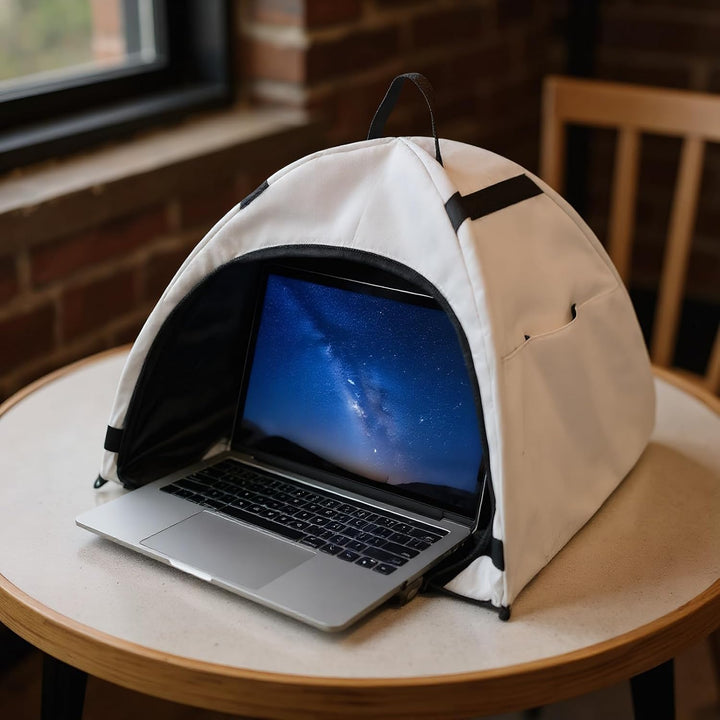 Sluneční clona pro notebook – skládací stan pro soukromí s ochranou proti oslnění pro zařízení o velikosti 13–16" – Travory