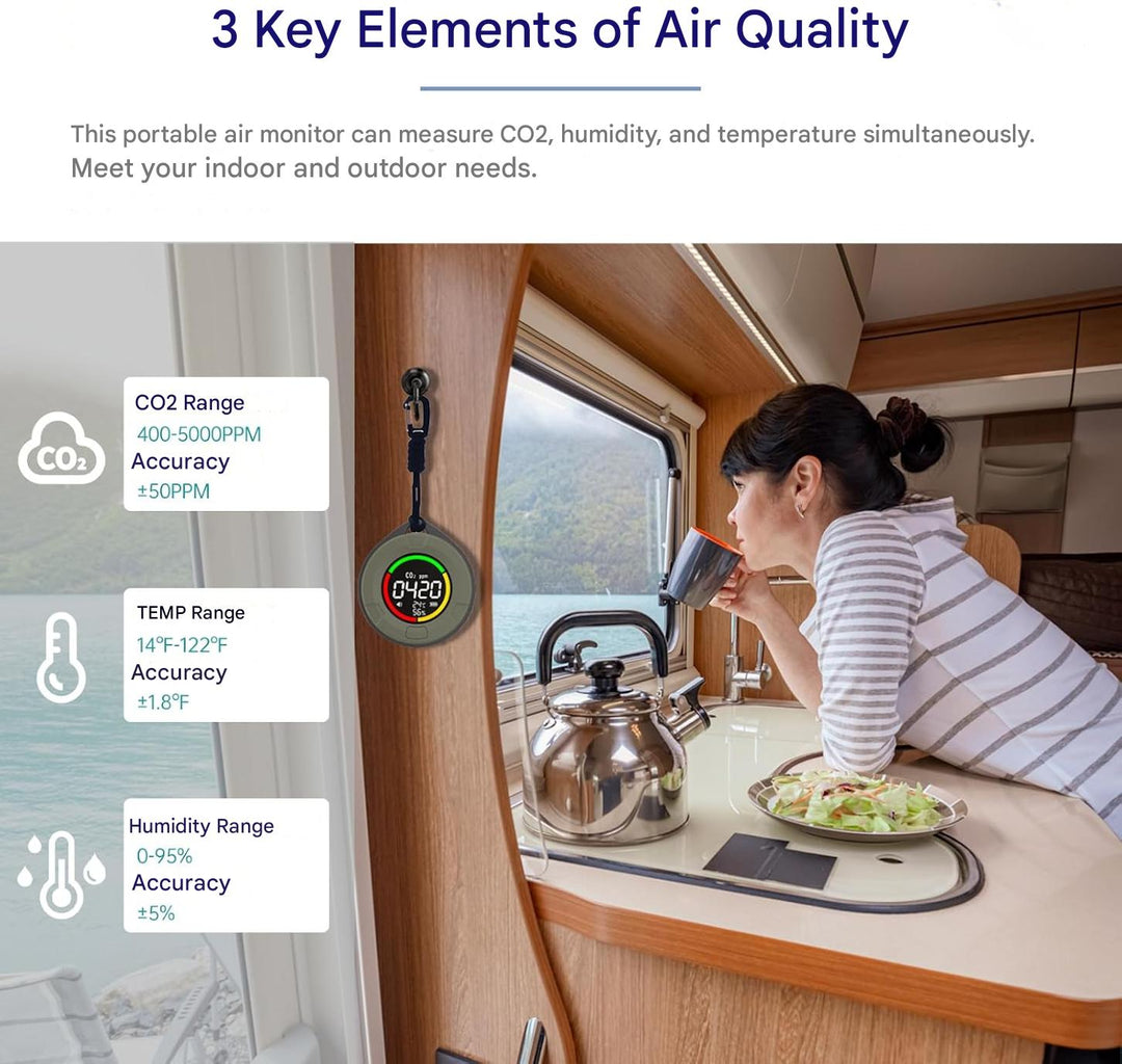 Přenosný detektor CO2 – Aervent