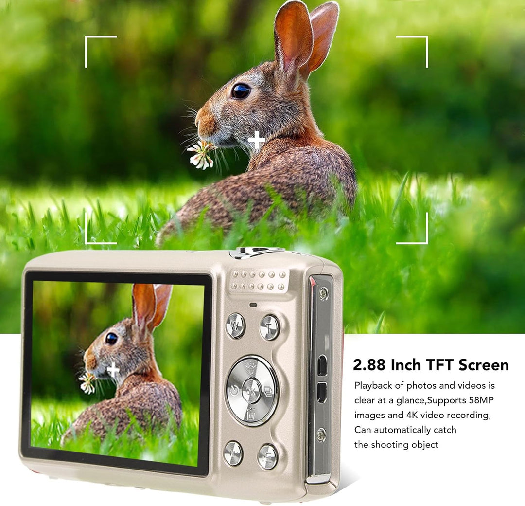 4K kompaktní digitální fotoaparát s 58 Mpx fotografiemi a 16násobným zoomem – Lumora
