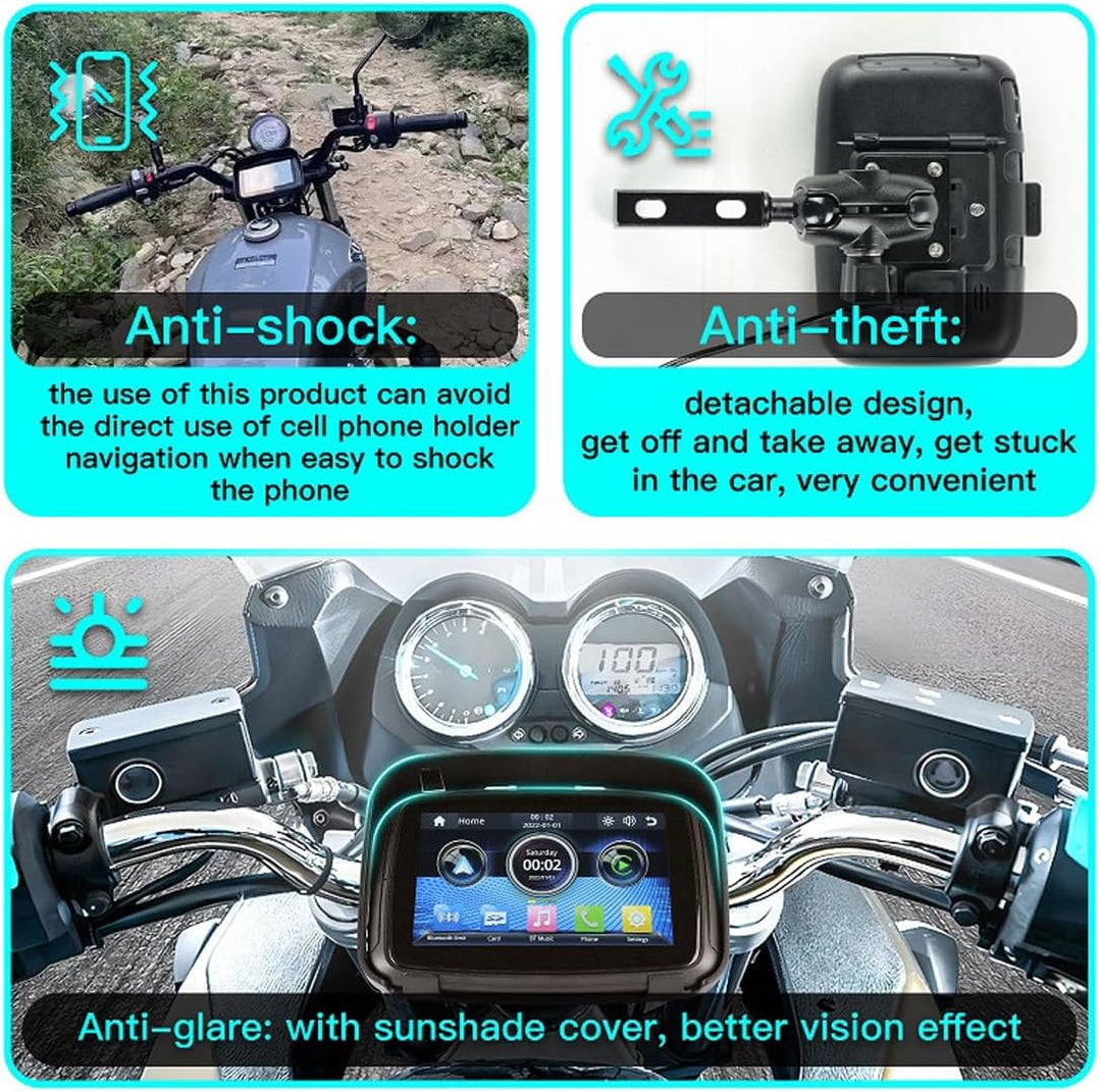 Přenosný motocyklový monitor s 5" (12,7 cm) IPS displejem – RideMate