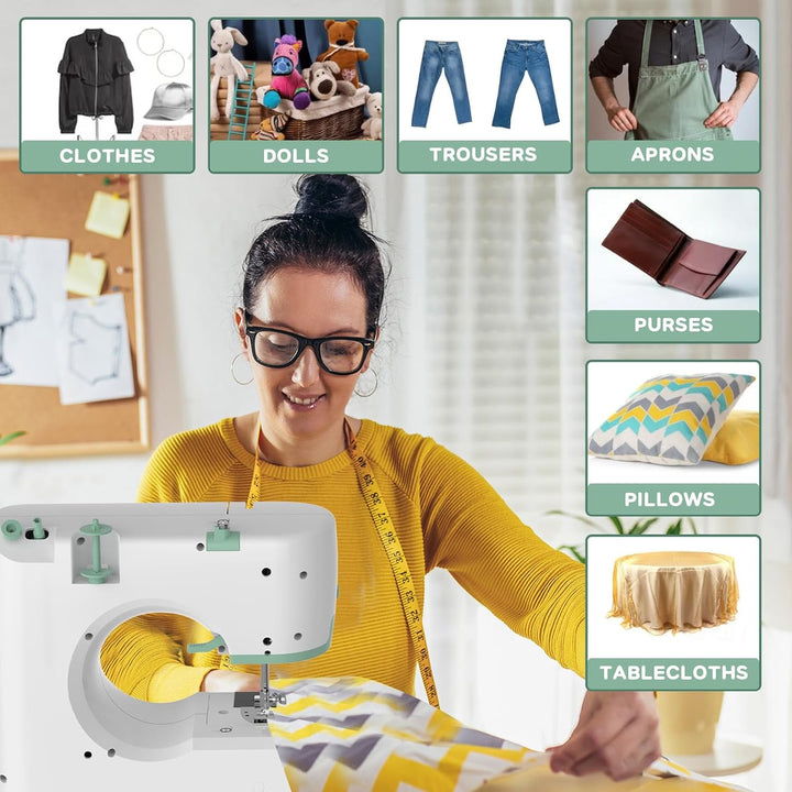 Přenosný šicí stroj se 12 stehy a rozšiřovacím stolem – StitchPro