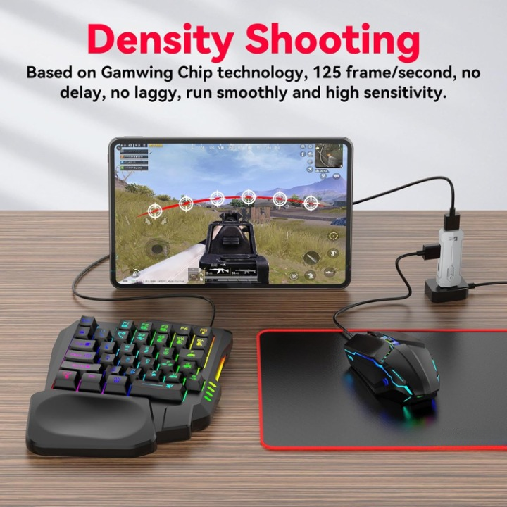 RGB herní klávesnice a myš – ergonomická sada adaptérů pro ovladače – Zyvorn