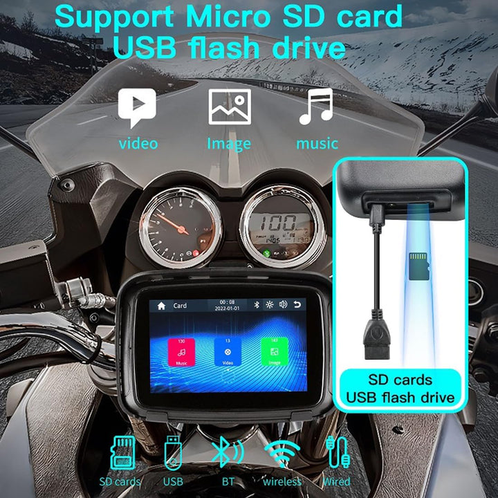 Přenosný motocyklový monitor s 5" (12,7 cm) IPS displejem – RideMate