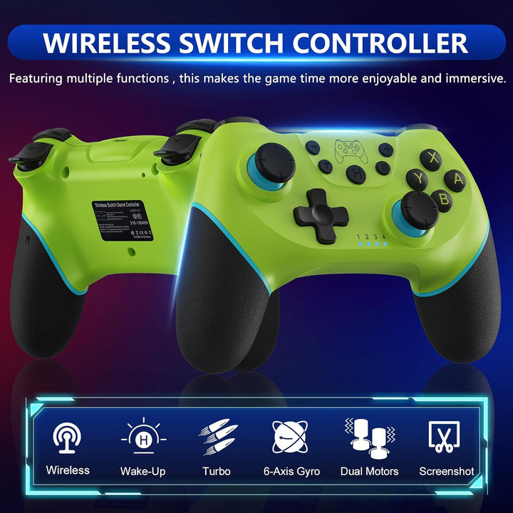 Bezdrátový ovladač pro Switch s joystiky s Hallovým efektem a funkcí Turbo – Nexora