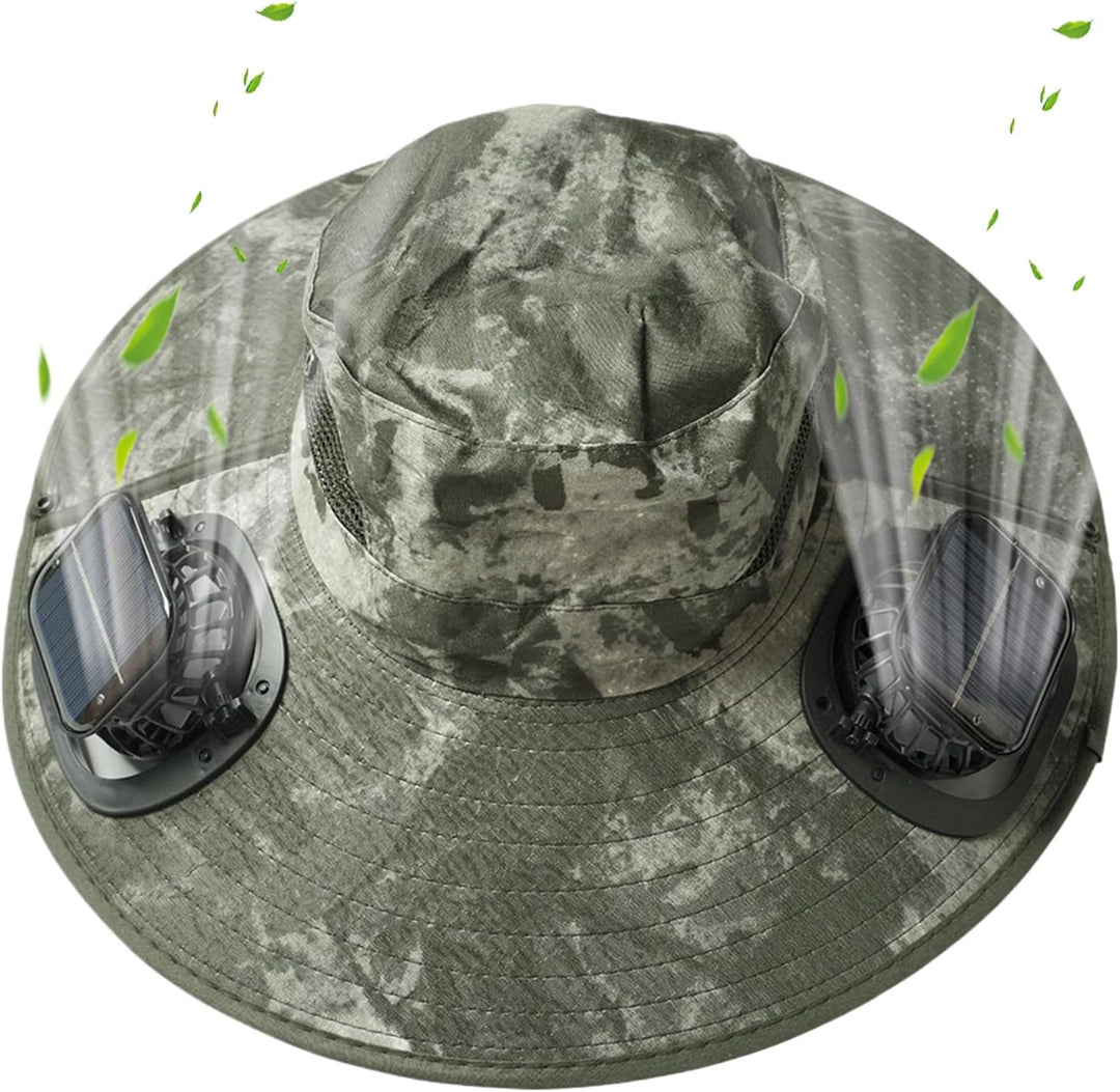 Solární ventilátorový chladicí klobouk s UV ochranou – Solvoro