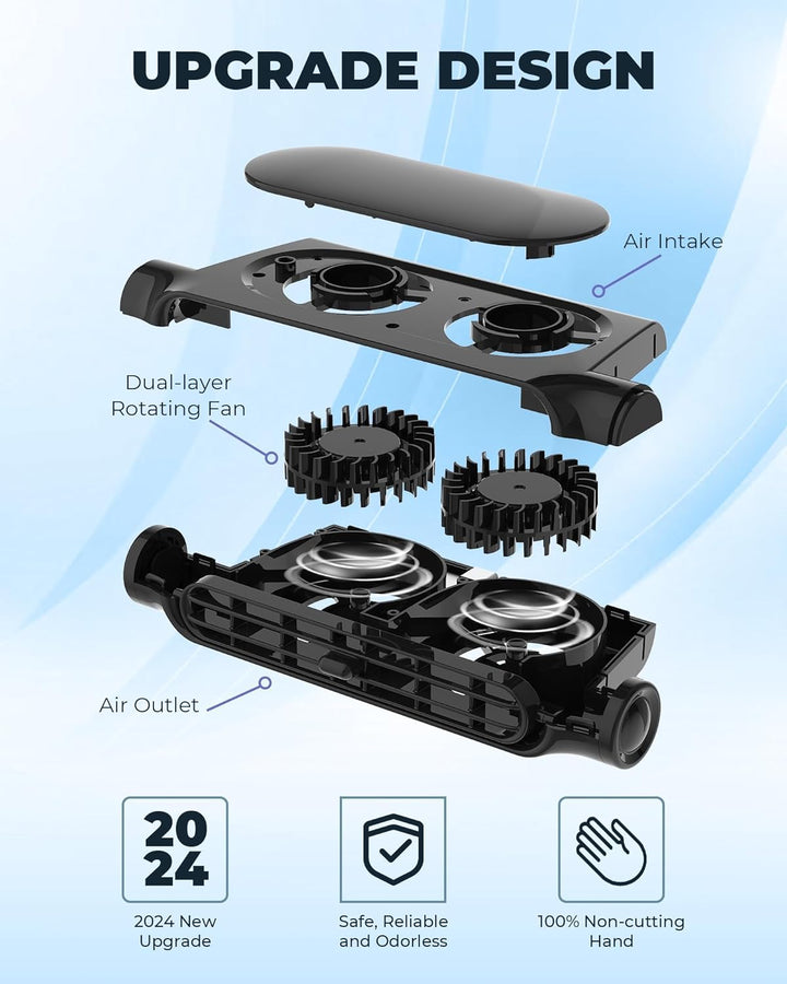 3 rychlosti USB ventilátor do auta & držák na opěrku hlavy – AutoBreeze (1+1 ZDARMA)