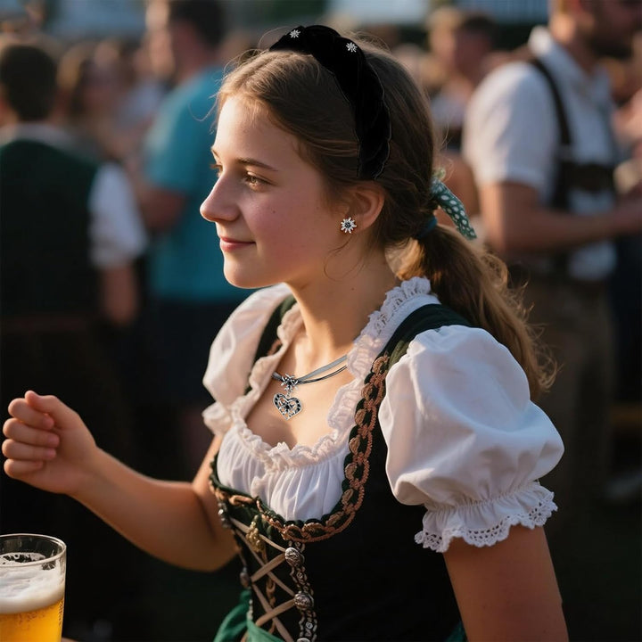 Sada šperků Edelweiss s perlami – TrachtenZauber Oktoberfest 2025
