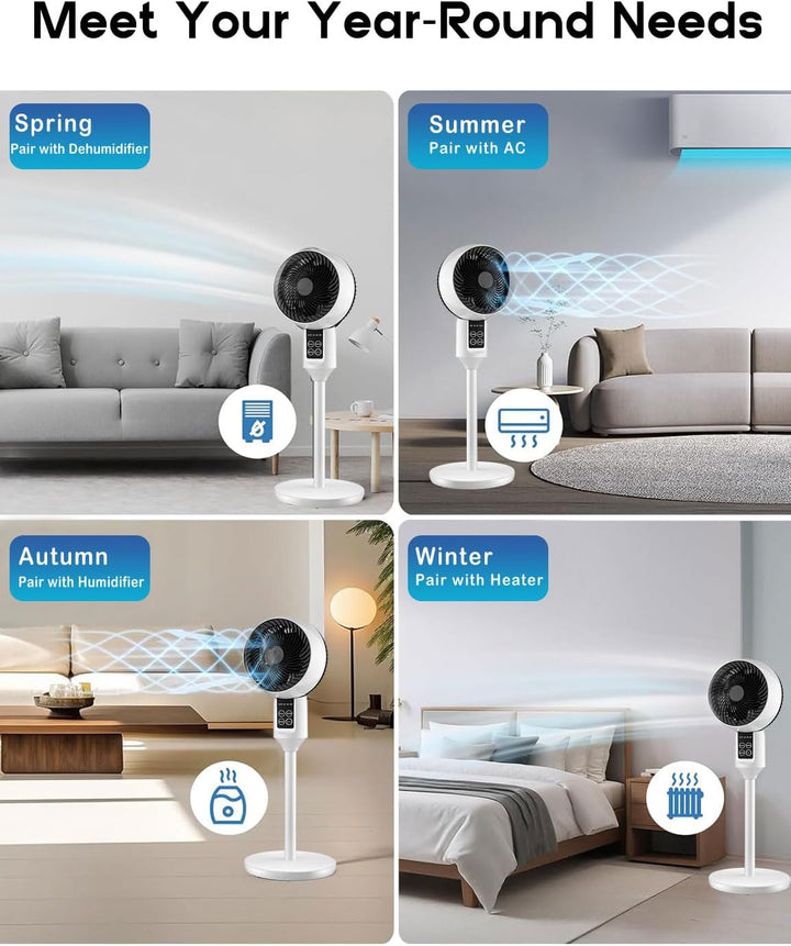 Nastavitelný stojanový ventilátor s 3D-oscilací – Aerion