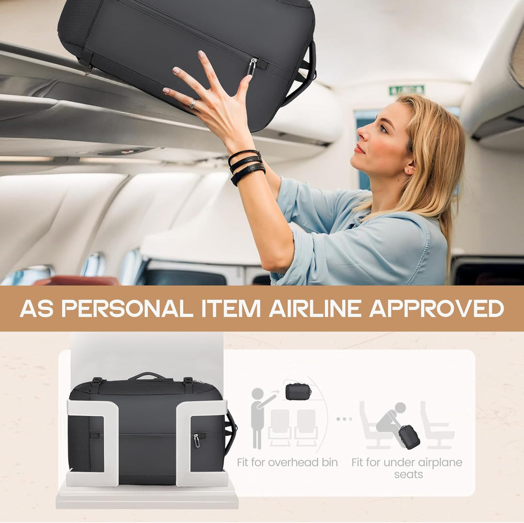 40 l rozšiřitelný vodotěsný cestovní batoh s USB portem a přihrádkou na 17palcový notebook – AirVoyage