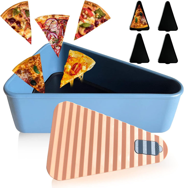 Opakovaně použitelný úložný box na pizzu se 2 podnosy – SliceSafe (1+1 ZDARMA)
