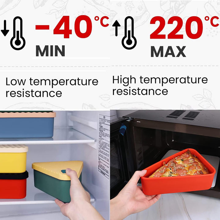 Opakovaně použitelný úložný box na pizzu se 2 podnosy – SliceSafe (1+1 ZDARMA)