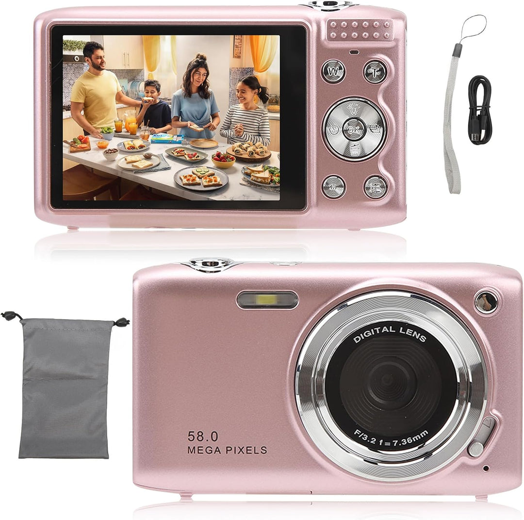 4K kompaktní digitální fotoaparát s 58 Mpx fotografiemi a 16násobným zoomem – Lumora