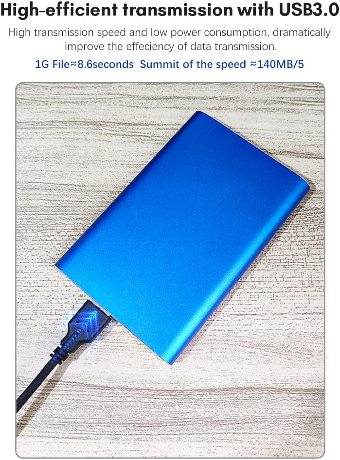 Přenosný 1TB USB 3.0 pevný disk s kovovým pouzdrem a vysokorychlostním přenosem dat – Dravero