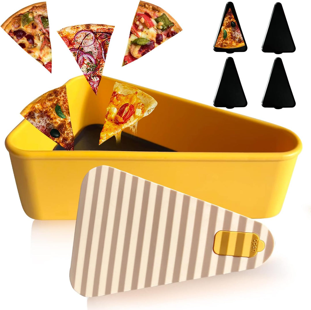 Opakovaně použitelný úložný box na pizzu se 2 podnosy – SliceSafe (1+1 ZDARMA)
