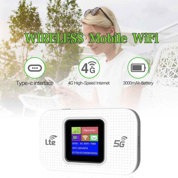 4G LTE USB WiFi hotspot modem s rychlostí 300 Mbps a baterií 3000 mAh – Netvora