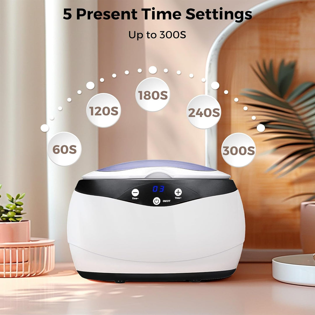 Ultrazvukový čistič šperků 650 ml s držákem na hodinky – ShineMate