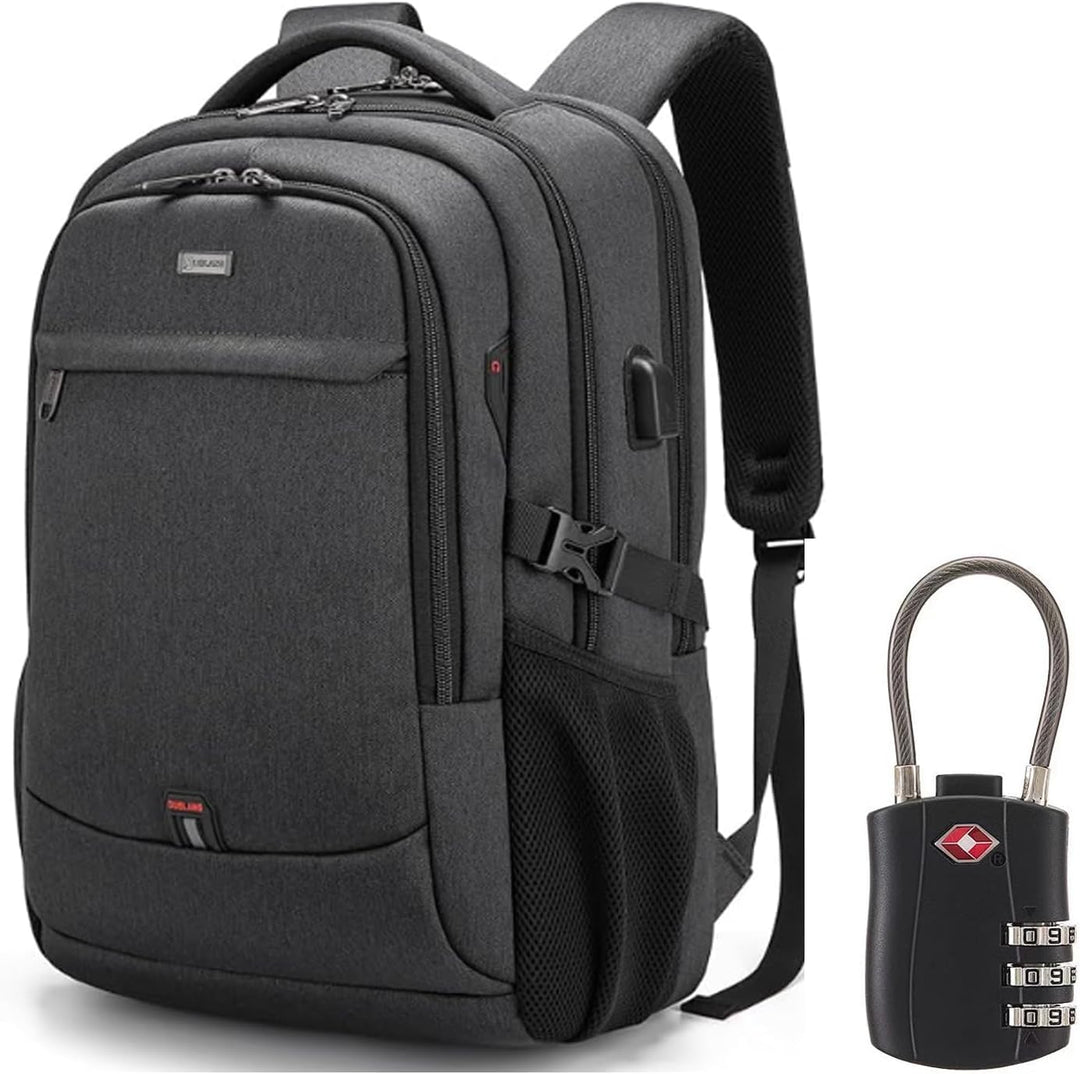 Voděodolný cestovní batoh na notebook s USB portem a organizovaným úložným prostorem