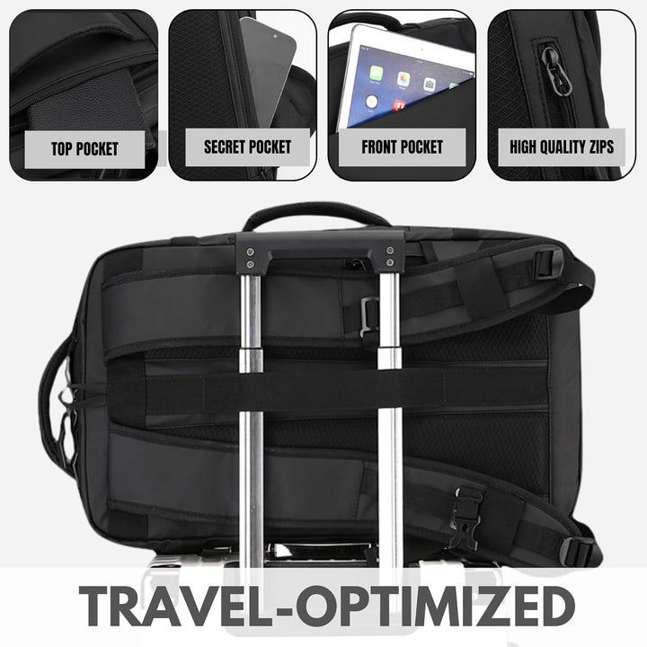 15” vodotěsný batoh na notebook s bočním otevíráním a USB‑C portem – série TrekPro