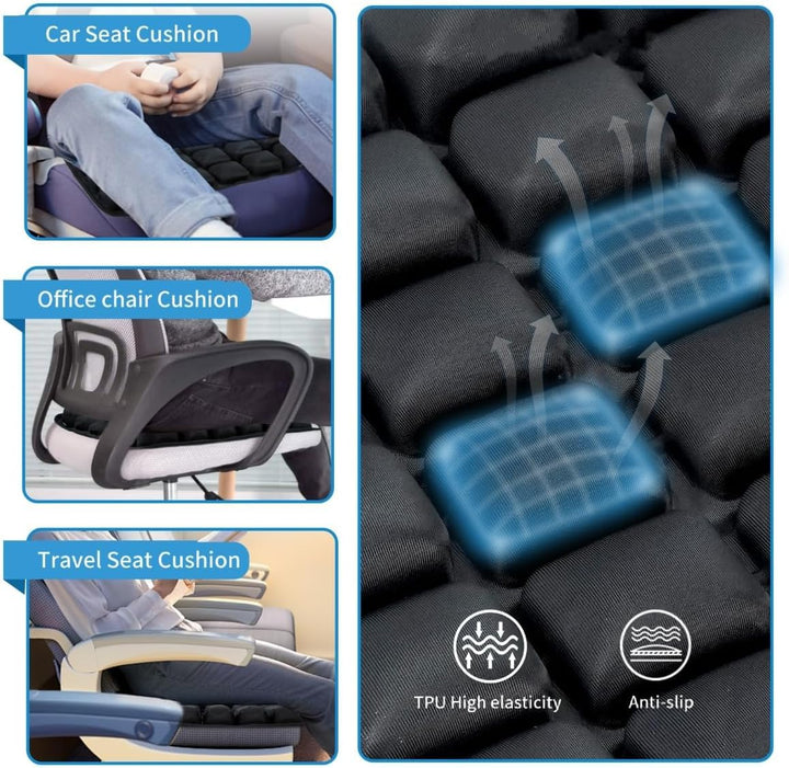 Nafukovací cestovní polštář s ergonomickým odlehčením tlaku – AirComfort
