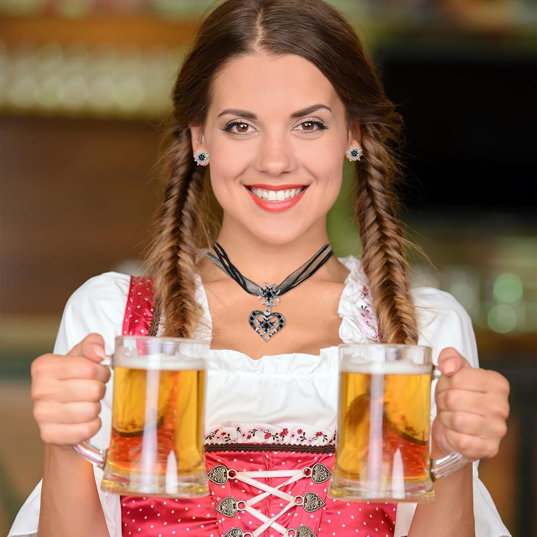 Edelweiss šperková sada s přívěskem ve tvaru srdce – BergMystik Oktoberfest 2025