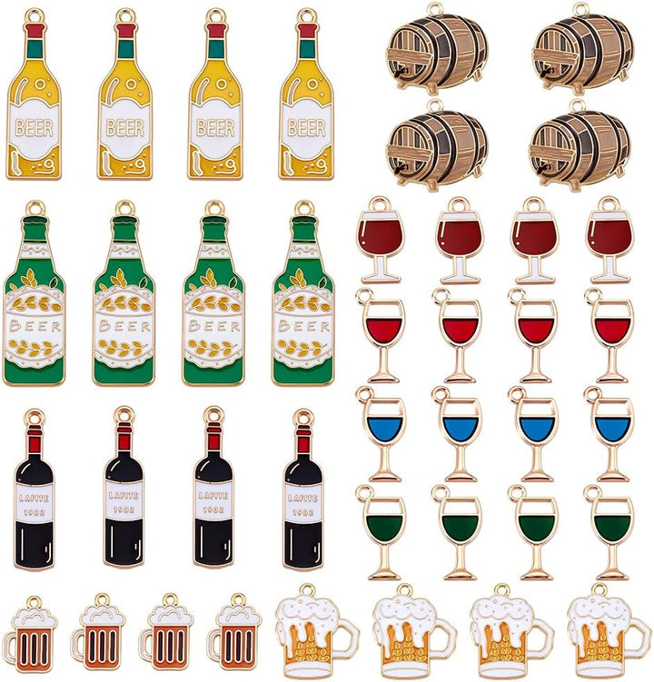 Držáky na přívěsky „Pivo a víno“ (balení 40 ks) – FestNjutning Oktoberfest 2025