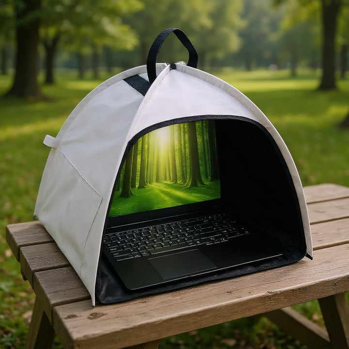 Sluneční clona pro notebook – skládací stan pro soukromí s ochranou proti oslnění pro zařízení o velikosti 13–16" – Travory