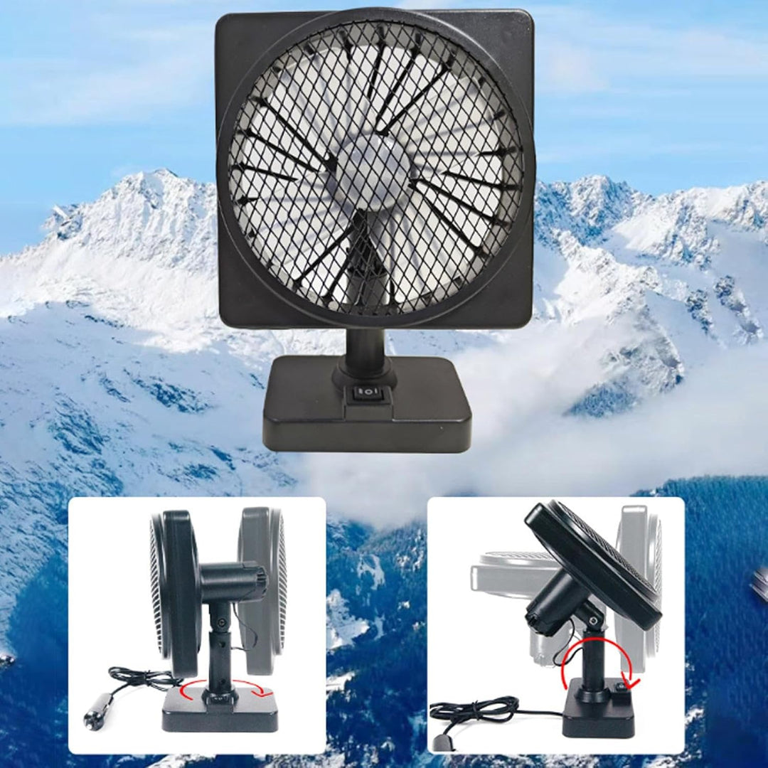 12V USB vzduchový cirkulační ventilátor do auta a klimatizace, chladicí ventilátor s 360° rotací (1+1 ZDARMA) – Aurovent