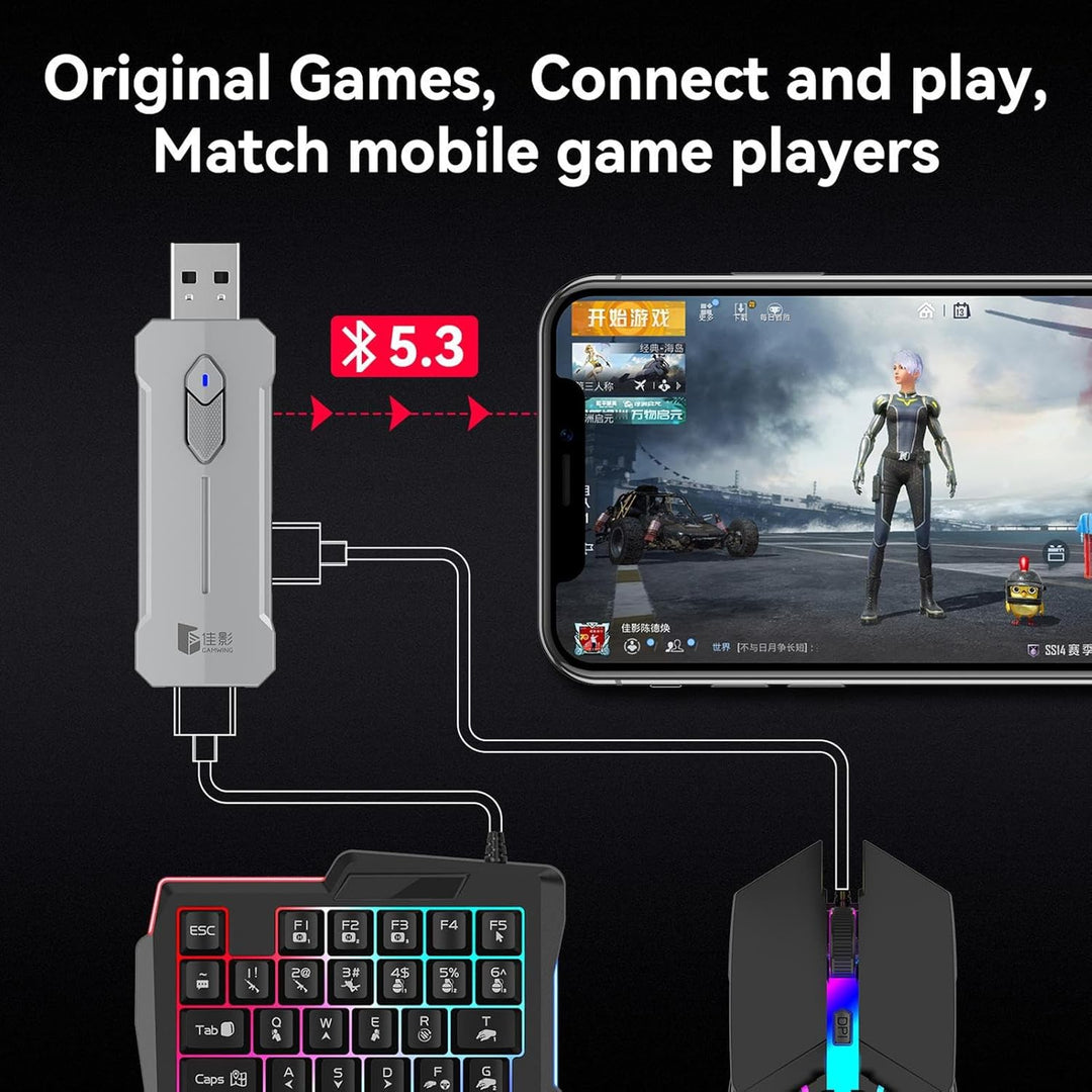 RGB herní klávesnice a myš – ergonomická sada adaptérů pro ovladače – Zyvorn