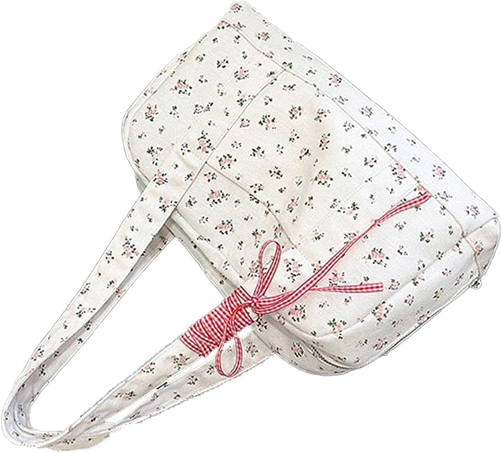 Bow Duffle Bag – Velká plátěná víkendová taška s detailem stuhy – Floria