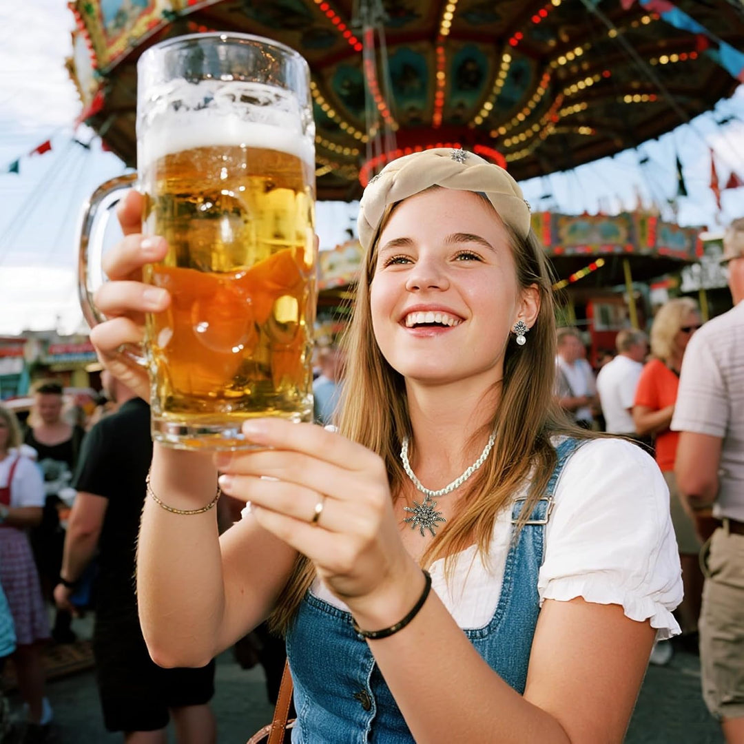 Sada šperků Edelweiss s perlami – TrachtenZauber Oktoberfest 2025