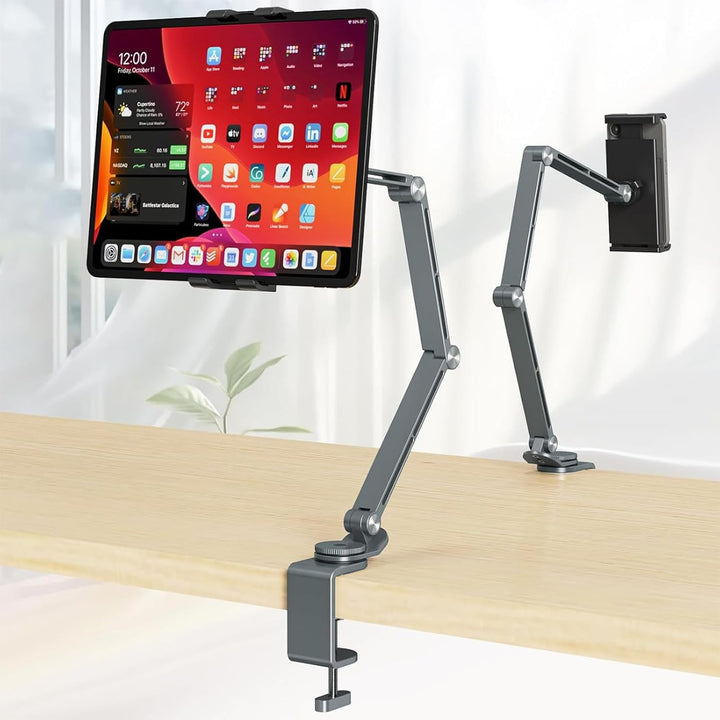 Nastavitelný hliníkový stojan na tablet s 360° otáčením – Movaro