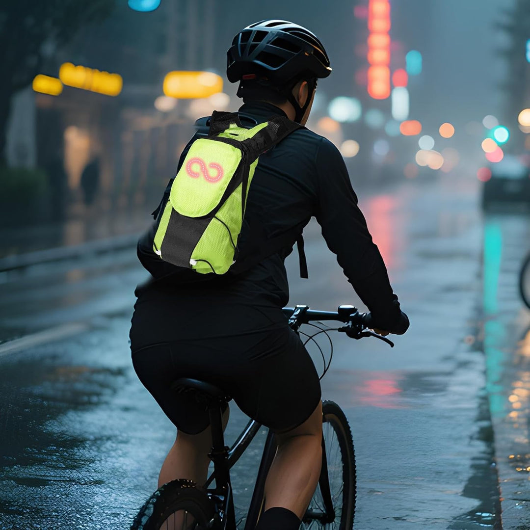 LED-motocyklový batoh – svítící bezpečnostní taška pro venkovní a noční jízdy – Lumaro
