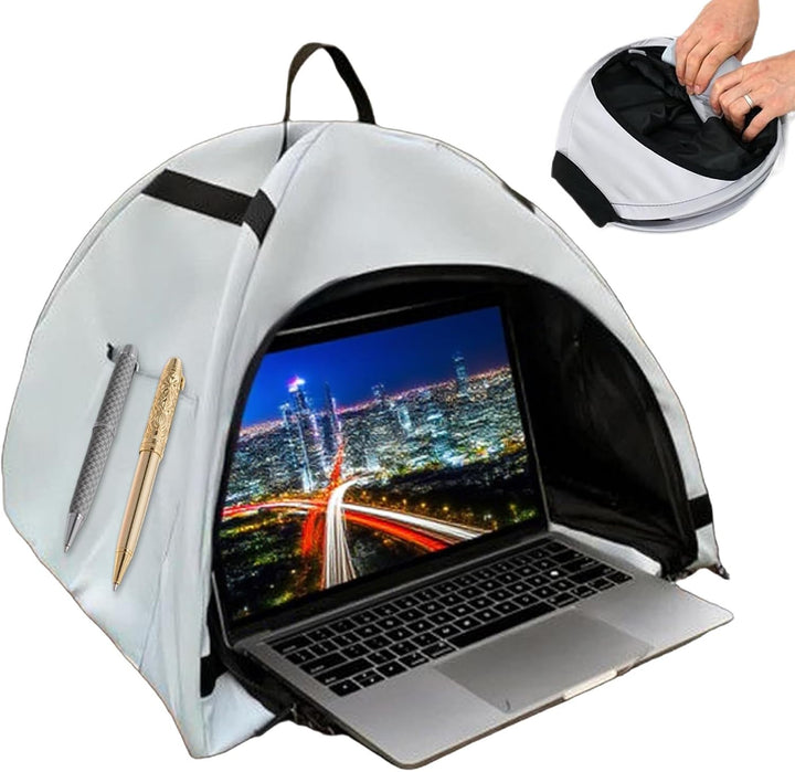 Sluneční clona pro notebook – skládací stan pro soukromí s ochranou proti oslnění pro zařízení o velikosti 13–16" – Travory