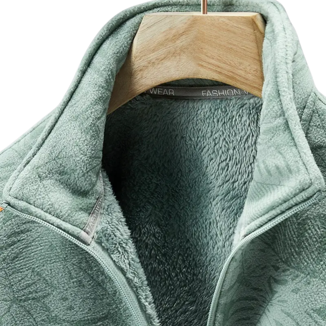 Dámská outdoor fleece bunda větruodolná s rostlinným vzorem – Marit
