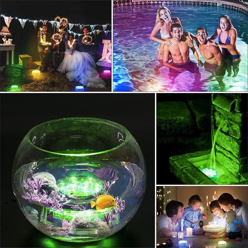Vodotěsná LED podvodní lampa s dálkovým ovládáním - GlowRipple