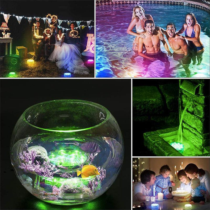 Vodotěsná LED podvodní lampa s dálkovým ovládáním - GlowRipple