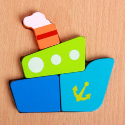Dřevěné puzzle pro malé děti – Montessori objevovací set (1+1 ZDARMA)