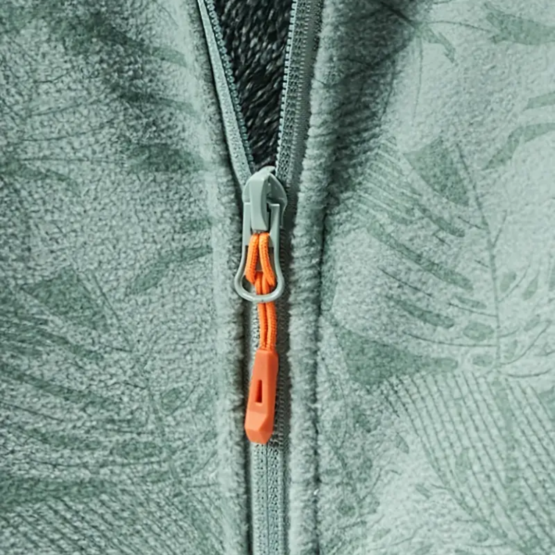 Dámská outdoor fleece bunda větruodolná s rostlinným vzorem – Marit
