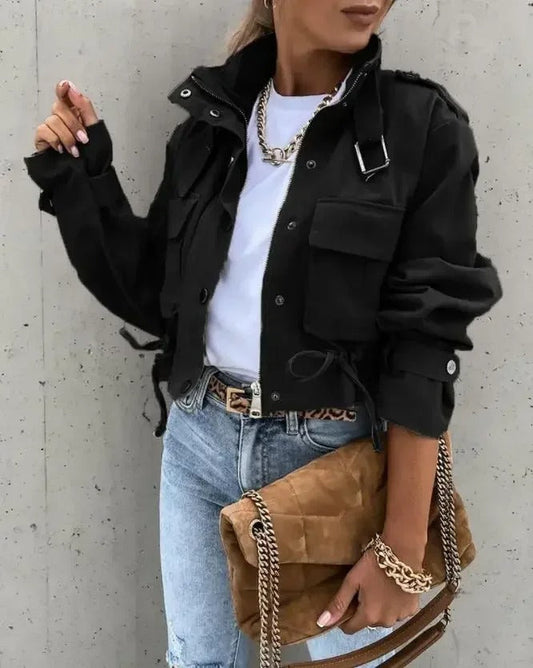 Zkrácená podzimní bunda se stylem – Noëlle