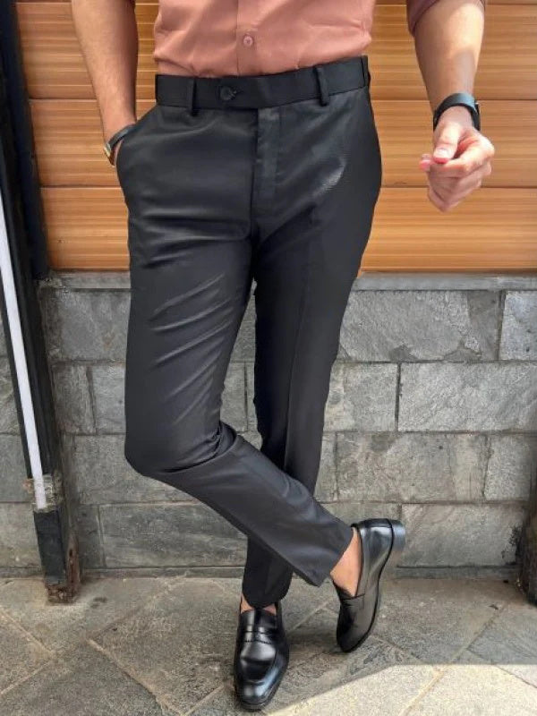 Slim Fit formální pánské kalhoty – Milán