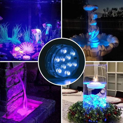 Vodotěsná LED podvodní lampa s dálkovým ovládáním - GlowRipple