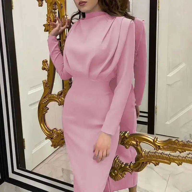 Bodycon midi šaty s rolákem – Valeria
